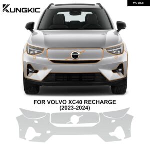 8.5ミル 傷防止 プレカット TPU PPF ボルボ XC40 リチャージ 2023 2024 車用ペイント フィルム ボディ ステッカー - Front bumper