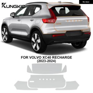 8.5ミル 傷防止 プレカット TPU PPF ボルボ XC40 リチャージ 2023 2024 車用ペイント フィルム ボディ ステッカー - rear trunk
