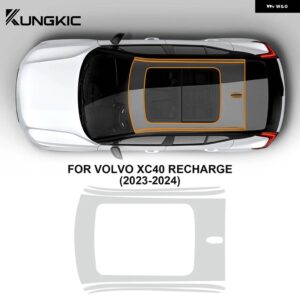 8.5ミル 傷防止 プレカット TPU PPF ボルボ XC40 リチャージ 2023 2024 車用ペイント フィルム ボディ ステッカー - roof window