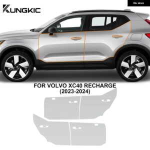 8.5ミル 傷防止 プレカット TPU PPF ボルボ XC40 リチャージ 2023 2024 車用ペイント フィルム ボディ ステッカー - doors