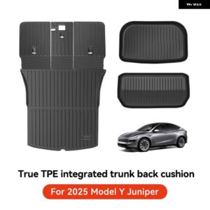 テスラ TPE トランク マット モデル3 Y ハイランド 2021-2025 四季対応 防水 滑り止め TPE 専用カーアクセサリー - 25 MY Juniper 3PCS