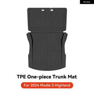 テスラ TPE トランク マット モデル3 Y ハイランド 2021-2025 四季対応 防水 滑り止め TPE 専用カーアクセサリー - M3 Highland