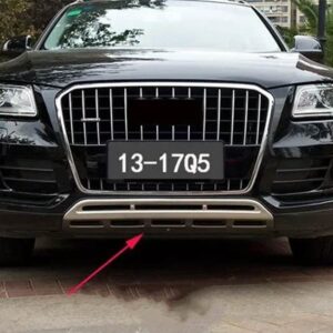 ステンレス 前後 バンパー ガードプレート 傷防止カーアクセサリー アウディ Q5 2009-2017 - 2013-20174