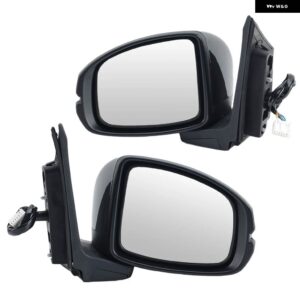 7ピンサイドミラー アセンブリ ホンダ シティGM 2015-20 ブラックパワー 折りたたみ 式バックミラー カーアクセサリー - 1 Pair