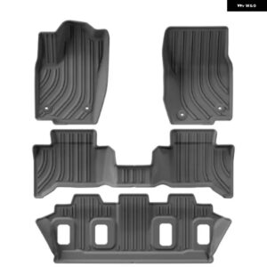 LHDフロアマット トヨタ ランドクルーザー プラド J250 LC250 5人乗り TPE 全ウェザー型フロアライナー トランク マットアクセサリー 2024 2025 - Floor mat 4pcs