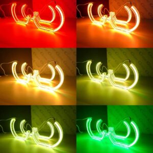 BMW E66 E65 フェイスリフト 740I 745I 750I 760I 750LI BLUETOOTH APP DTM M4 スタイル マルチカラー RGB LED エンジェルアイキット ハローリング - DTM M4 Style