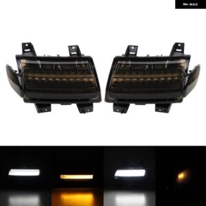 LEDカーフェンダーサイドマーカー ウィンカーライト ジープ ラングラー JL サハラ ルビコン 2018-2024 - Smoked