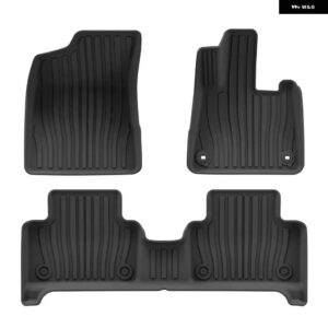 RHD ボルボ EX30 EV 2025 2024 右舵車用フロアマット カーゴライナー トランク パッド TPE 3D フットマット 防水 アクセサリー ブラック - 3PCS