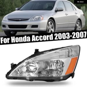 ホンダ アコード 2003-07 US バージョン フロント ヘッドライト シグナルランプ デイライト ヘッドライト クリアレンズ クローム ハウジング - Only Left