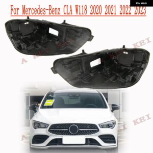 メルセデス ベンツ CLA W118 2020-23 車用ライトリアベース フロント ヘッドライト バック ハウジング ヘッドランプ ベースを交換 - 2pcs for pair light