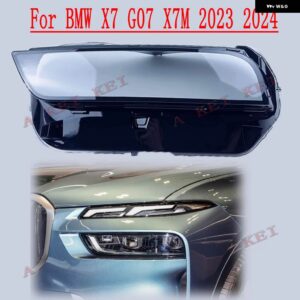 BMW X7 G07 X7M 2023 2024 車用 ヘッドランプ カバー ク リアランプ シェード フロント ヘッドライト レンズ シェルカバー - 1pcs for left light