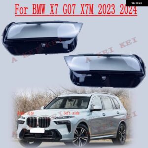 BMW X7 G07 X7M 2023 2024 車用 ヘッドランプ カバー ク リアランプ シェード フロント ヘッドライト レンズ シェルカバー - 2pcs for pair light
