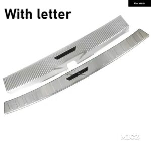 VW フォルクスワーゲン マルチバン T5 T6 2019 - 2022 2023 カーアクセサリー リアドア バンパー プロテクター シルプレート/ トランク トレッドプレート - C 2PCS