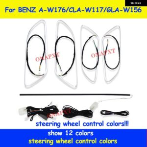 メルセデス ベンツ A CLA GLA W176 W117 W156 A45 CLA45 アンビエントライト LED BLUETOOTH アプリ エアベント タービンノズル 12色 - 12 Color Light