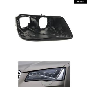 アウディ A8 D4 2010-2013 車用 高水準 LED ヘッドライト ハウジング バックベース リアケース ブラックシェル - Pair