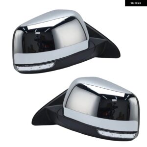 15ワイヤーバックミラー アセンブリ ジープ グランド チェロキー WK 2011-2022 ブラインド スポット インジケーター 付きサイドミラー カーアクセサリー - 1Pair