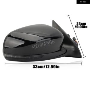 12ピンサイドドアミラー アセンブリ ジープ チェロキー KL 2014-18 ブラック バックミラー ライト 自動車アクセサリー - Right