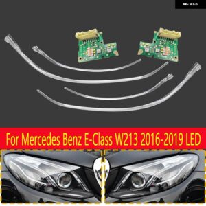 メルセデス ベンツ E クラス W213 2016-2019 LED デイタイム ランニングライト 車 DRL ヘッドライト ガイドストリップ チューブ チップボードエンジェルアイ - For Pair light
