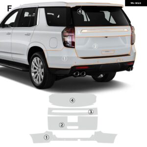 TPUクリア ペイント フィルム シボレー タホ 2021-2023 車 外装 傷防止キット プレカットPPF ステッカー - rear