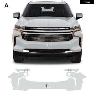 TPUクリア ペイント フィルム シボレー タホ 2021-2023 車 外装 傷防止キット プレカットPPF ステッカー - front