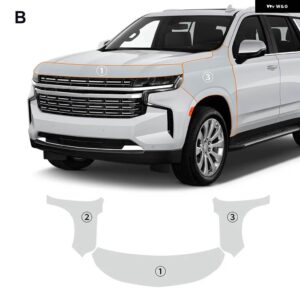 TPUクリア ペイント フィルム シボレー タホ 2021-2023 車 外装 傷防止キット プレカットPPF ステッカー - car bonnet