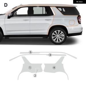 TPUクリア ペイント フィルム シボレー タホ 2021-2023 車 外装 傷防止キット プレカットPPF ステッカー - car side