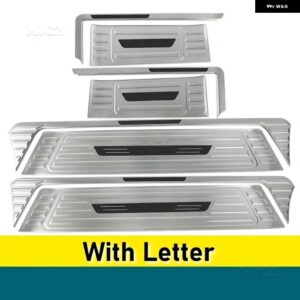 カーアクセサリーVW マルチバン T5/T6 2019-2023 リア スタイリング リアドア バンパー プロテクター シルプレート/ トランク トレッドプレート トリム - Black brushed A