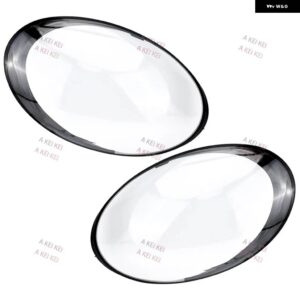 ポルシェ 991 992 2018-2025 車用 ヘッドライト シェード ク リアランプ シェード レンズ ヘッドランプ カバー ランプシェル ブラックエッジ - 2pcs for pair light