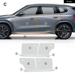 車 外装 用TPUクリア BMW X1 U11 M-SPORT 2023年以降 ペイント フィルム傷防止キット プレカットPPF ステッカー - Door