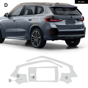 車 外装 用TPUクリア BMW X1 U11 M-SPORT 2023年以降 ペイント フィルム傷防止キット プレカットPPF ステッカー - SIDE REAR