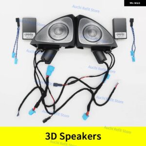 7/64色 3D 4D ロータリート レブル スピーカー メルセデス ベンツ W222 S クラス 2014-2020年式 RGB LED アンビエントライト カーホーン レトロフィット - 3D Speaker 64 Color