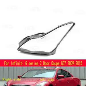 インフィニティ Gシリーズ G37 2ドア クーペ 2009-15 ヘッドライト シェル クリアガラス ランプシェード - 1pcs for left light