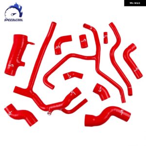 1999-2004 ランドローバー ディスカバリー 2 TD5 車用シリコン ラジエーター +インテーク+インタークーラー フルコンプリートセット パイプ ホース - Red