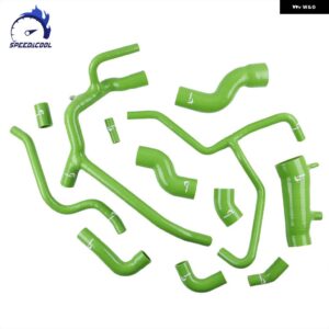 1999-2004 ランドローバー ディスカバリー 2 TD5 車用シリコン ラジエーター +インテーク+インタークーラー フルコンプリートセット パイプ ホース - Green