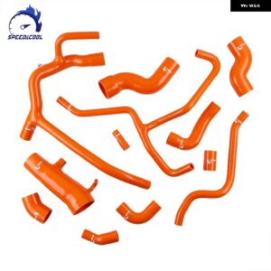 1999-2004 ランドローバー ディスカバリー 2 TD5 車用シリコン ラジエーター +インテーク+インタークーラー フルコンプリートセット パイプ ホース - Orange