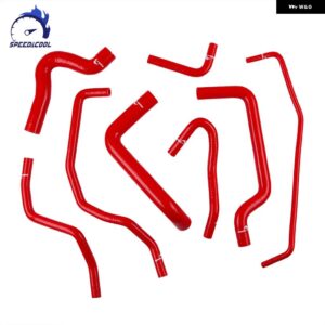1996-2000 フィアット クーペ 2.0 20V ターボ車用 シリコン ラジエーター クーラント フルコンプリート パイプ チューブ ホースキット - Red
