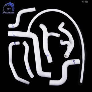 1992-1997 フォルクスワーゲン VW ゴルフ GTI MK3 2.0 8V 2E 115PS シリコン ラジエーター クーラントホース チューブ パイプ キット - WHITE