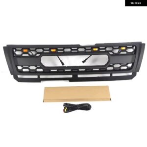 LEDライト付き グリル フロント バンパー グリル カスタム アクセサリー デコレーション レーシング グリル 日産 パトロール Y61 1998-2002 - add letter and light