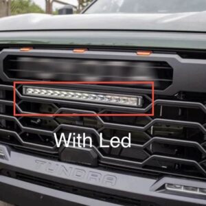 フロント グリル ライトバー 付き TRD スタイル トヨタ タンドラ 2022-2023 レーシング グリル カスタム - WITH LED