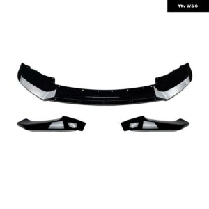 BMW X3 F25 X4 F26 LCI M SPORT 2014-2017 車用 フロント バンパー リップ フロントコーナーキット スポイラー ディフューザー ボディ 外装 ガード カスタム - Gloss Black Set