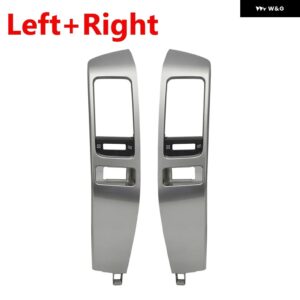 車用 エアコン 吹き出し口 フレーム A/C 通気口 プレート パネル シルバー トヨタ ランドクルーザー プラド 120 レクサス GX470 2003-2009 左右 - 1 Pair