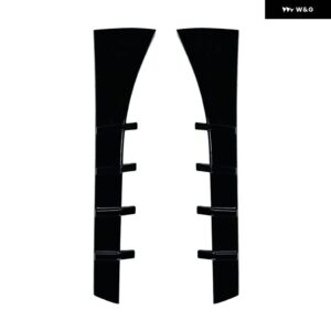 BMW 5シリーズ ツーリング F11 2011-2017 車用 リアウィンドウ サイドウィング テールスポイラー スプリッター グロッシーブラック/カーボンルック - Gloss Black