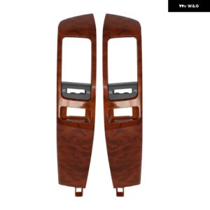 トヨタ ランドクルーザー プラド 120 レクサス GX470 2003-2009 車用 エアコン 吹き出し口 フレーム A/C 通気口 プレート パネル 左右 - brown