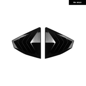 リアウィンドウルーバーシャッター スバル WRX STI VB 2022+ 車用 ステッカー サイド エアベント シャッターデコレーションカバー トリム ペア - Gloss Black