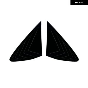 メルセデス ベンツ GLC クーペ C253 2016-2022 車用 リアウィンドウシャッターカバー トリム ウィンドウルーバー サイド エアベント デコレーション - Gloss Black