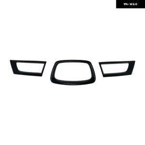 スバル インプレッサ WRX STI 9TH 2006-2007 車用 フロント バンパー フード グリル メッシュ アウター カバー フロントミドルメッシュカバー 外装 - Gloss Black