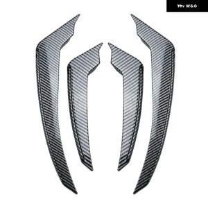 車 外装 ガードデコレーション ステッカー アルファロメオ ステルヴィオ 2017+ フロントウィンドナイフ フロントブレード スタイル ABS プロテクター - Carbon Look