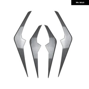 4PCS 車フロント バンパー サイドナイフ ステッカー フロントブレードガード 装飾 トリム 外装 カスタム BMW X6 G06 LCI M スポーツ 2023+ - Carbon Look