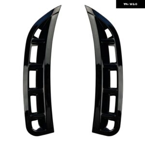 メルセデス ベンツ GLE W167 C167 2019-2023 AMG フロント バンパー エアインテークブレード スポイラー 外装 ガード ボディデコレーションアクセサリー - Gloss Black