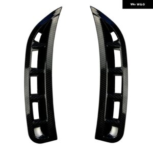 メルセデス ベンツ GLE W167 C167 2019-2023 AMG フロント バンパー エアインテークブレード スポイラー 外装 ガード ボディデコレーションアクセサリー - Carbon Look